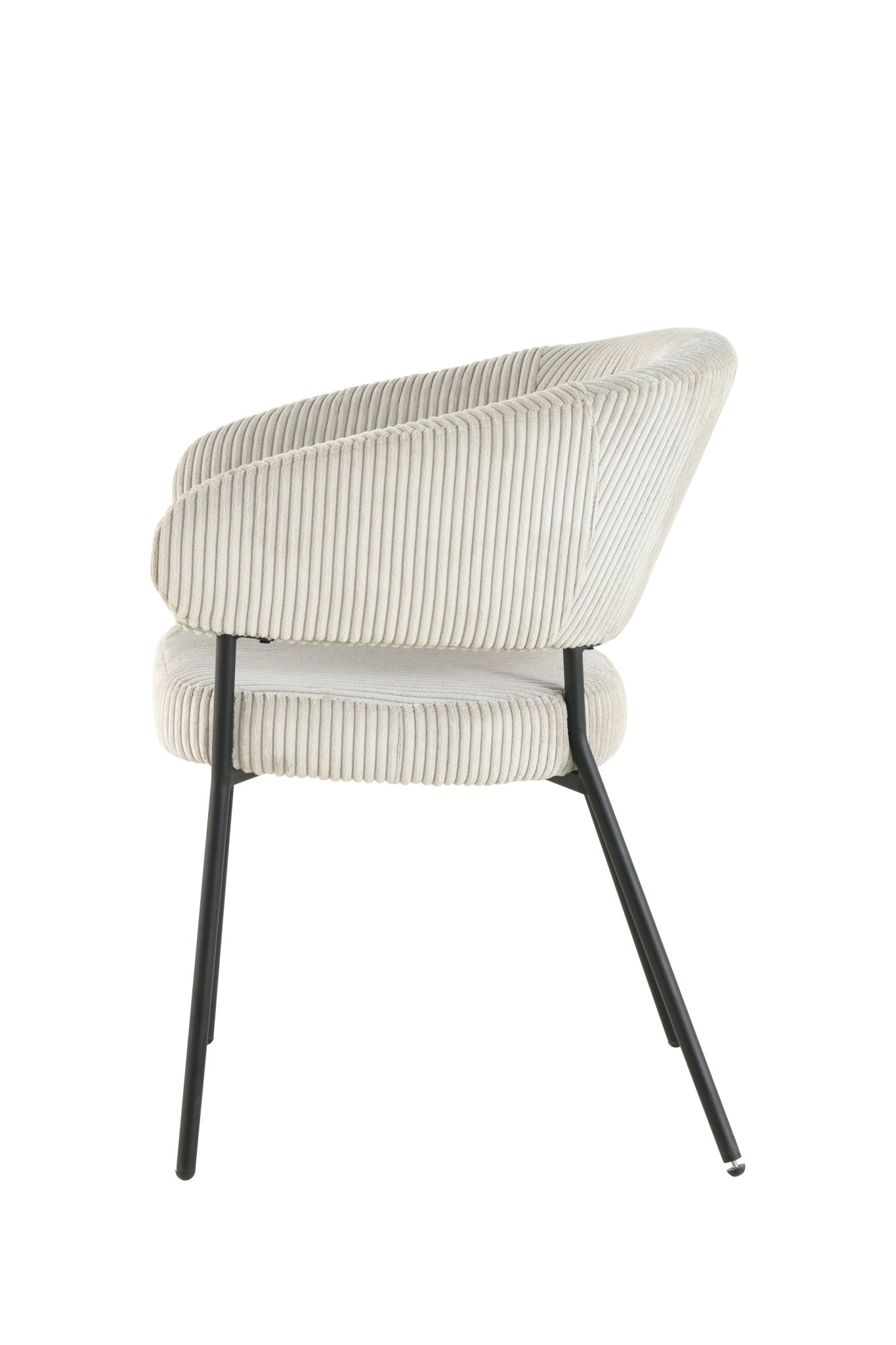 Lina Modern Corduroy Dining Chair White - Quality Rugs and Furniture