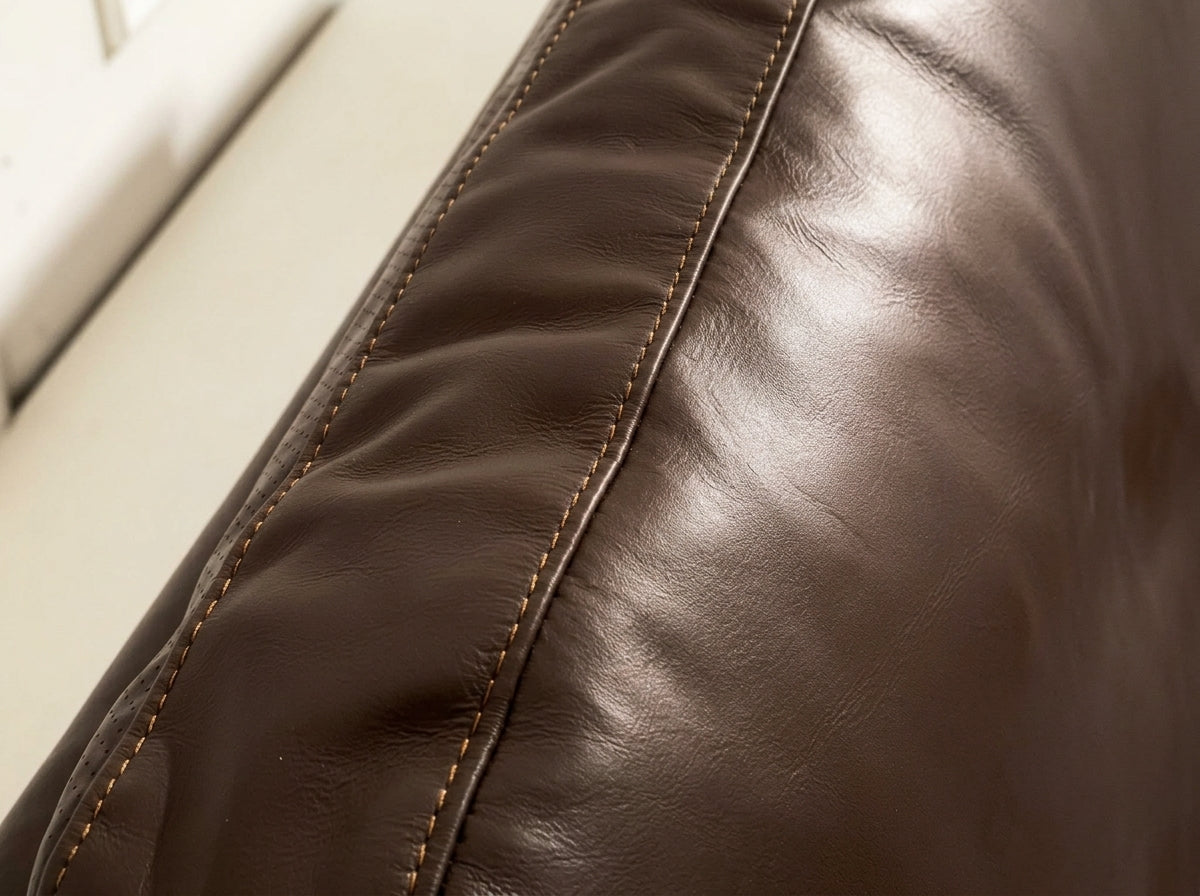 Liyana Luxury Leather Sofa Set Dark Brown