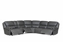 Logan Manual Recliner Corner Sofa Set Dark Grey - Quality Rugs and Furniture