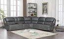 Logan Manual Recliner Corner Sofa Set Dark Grey - Quality Rugs and Furniture