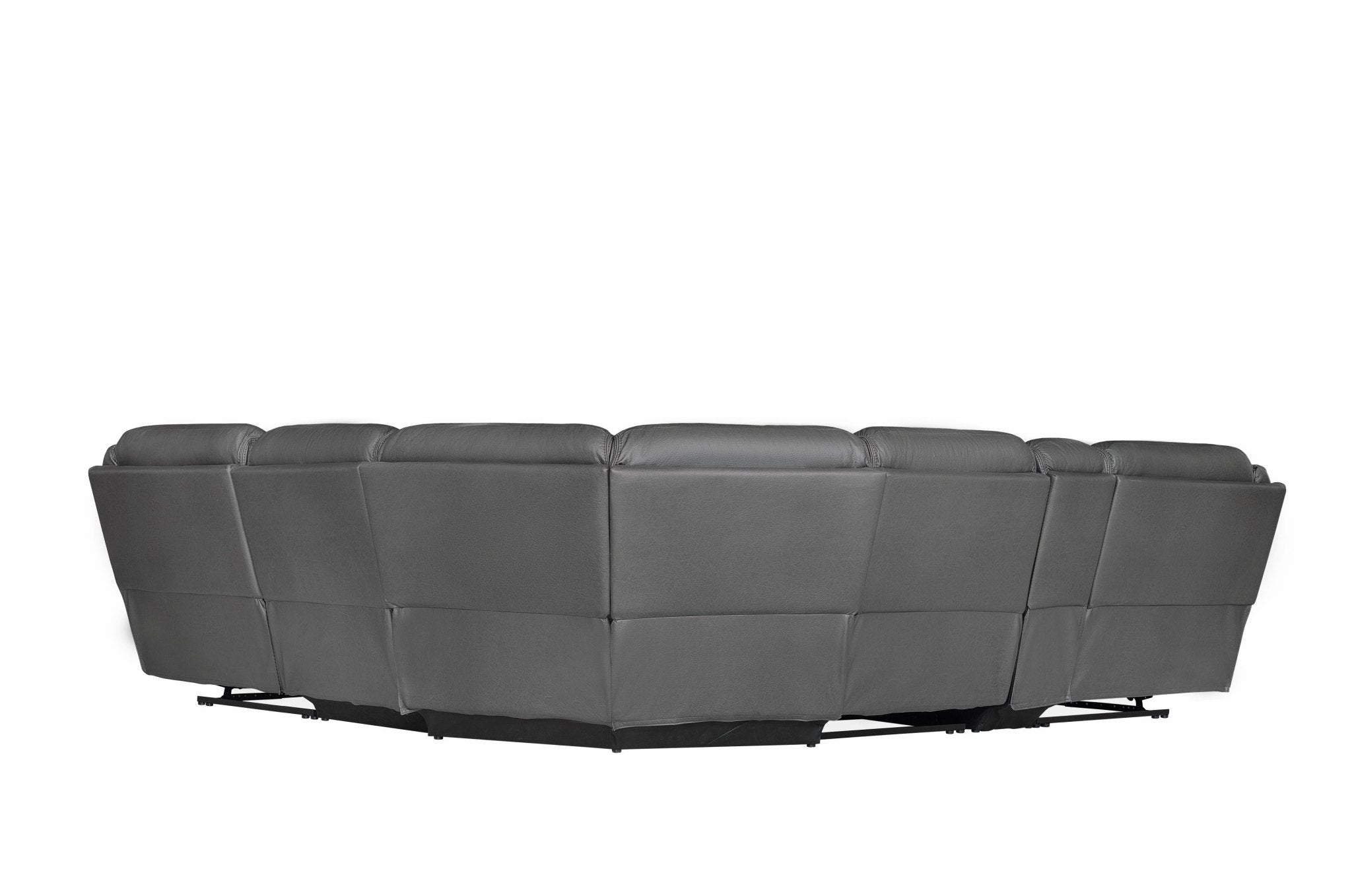 Logan Manual Recliner Corner Sofa Set Dark Grey - Quality Rugs and Furniture