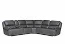 Logan Manual Recliner Corner Sofa Set Dark Grey - Quality Rugs and Furniture