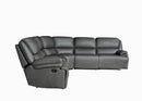Logan Manual Recliner Corner Sofa Set Dark Grey - Quality Rugs and Furniture