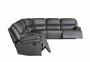 Logan Manual Recliner Corner Sofa Set Dark Grey - Quality Rugs and Furniture