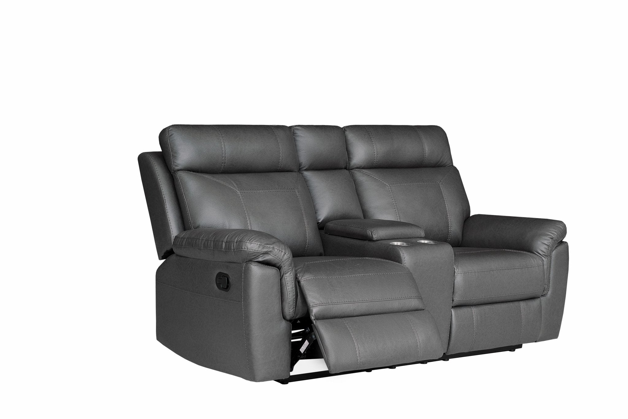Logan Modern Manual Recliner Sofa Set Dark Grey - Quality Rugs and Furniture