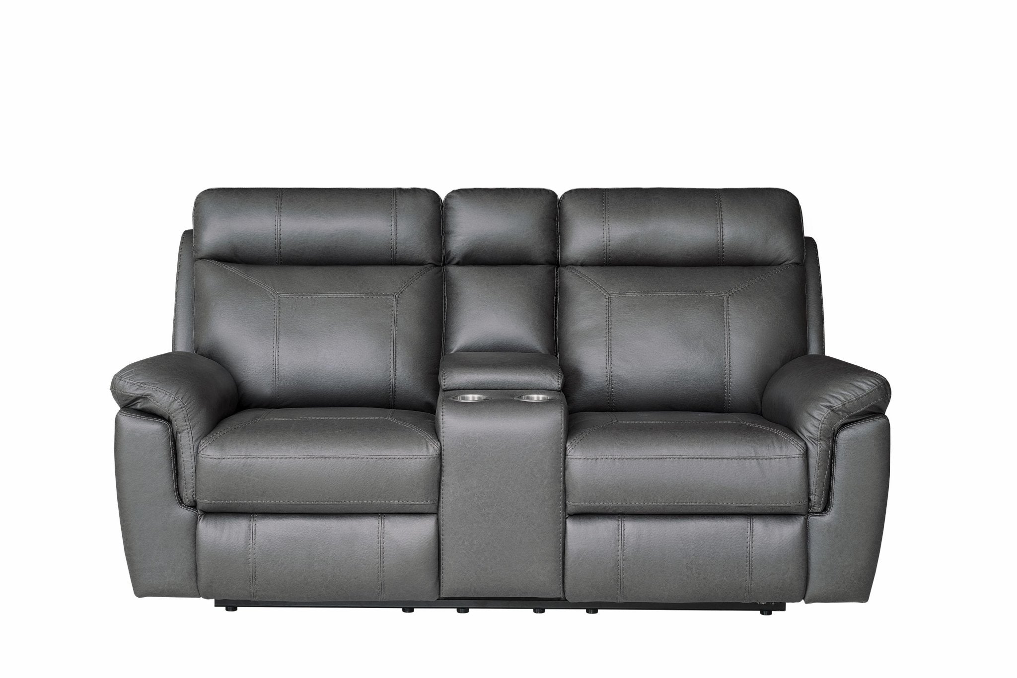 Logan Modern Manual Recliner Sofa Set Dark Grey - Quality Rugs and Furniture