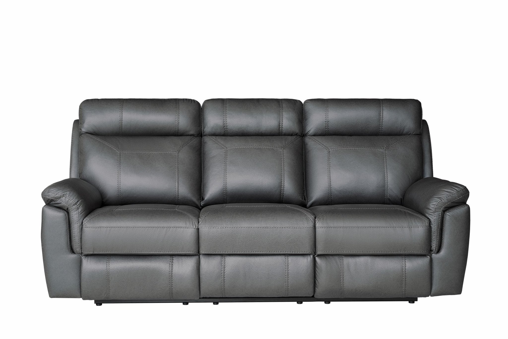 Logan Modern Manual Recliner Sofa Set Dark Grey - Quality Rugs and Furniture