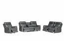 Logan Modern Manual Recliner Sofa Set Dark Grey - Quality Rugs and Furniture
