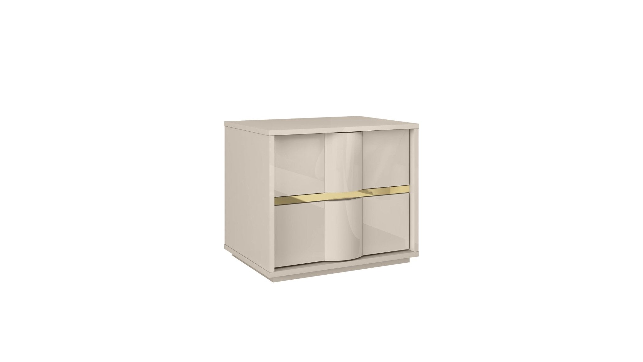 Lumina Beige Lacquer Bedroom Suite Queen Bed - Quality Rugs and Furniture