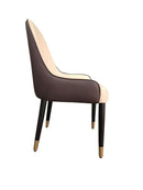 Luna Leather Dining Chair Beige Brown - Quality Rugs and Furniture