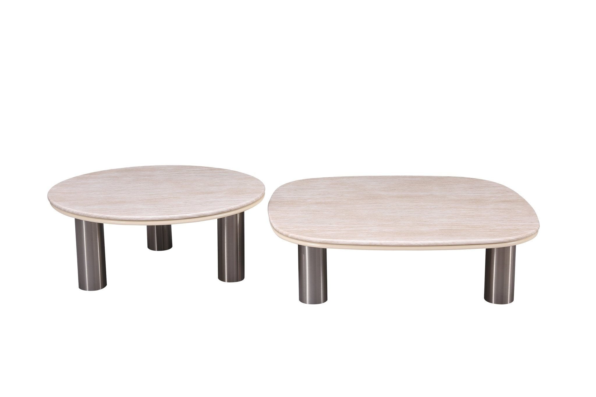 Luner Modern Golden Marble Top Stainless Steel Base Coffee Table - Quality Rugs and Furniture