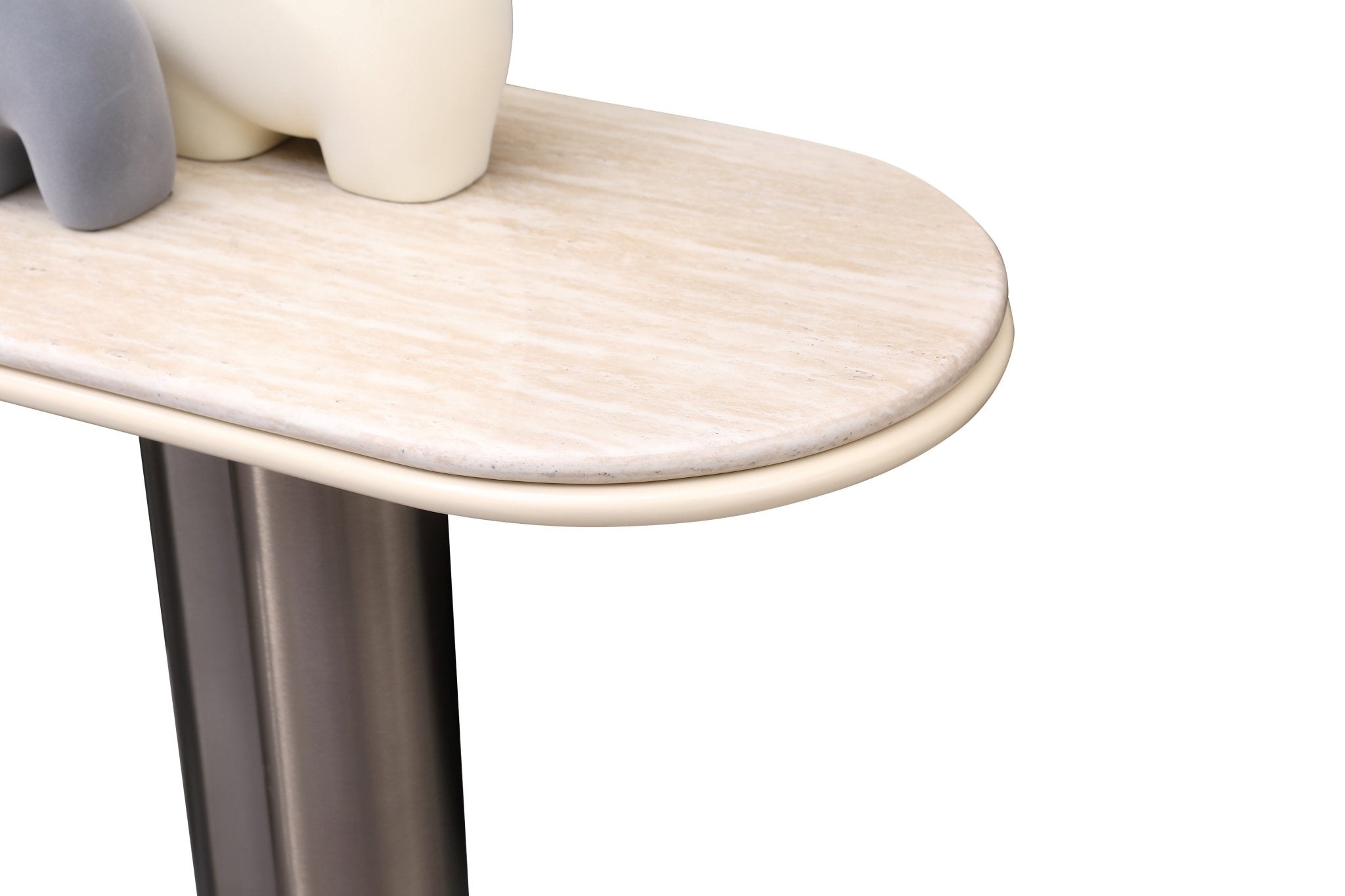 Luner Modern Golden Marble Top Stainless Steel Base Console Hallway Table - Quality Rugs and Furniture
