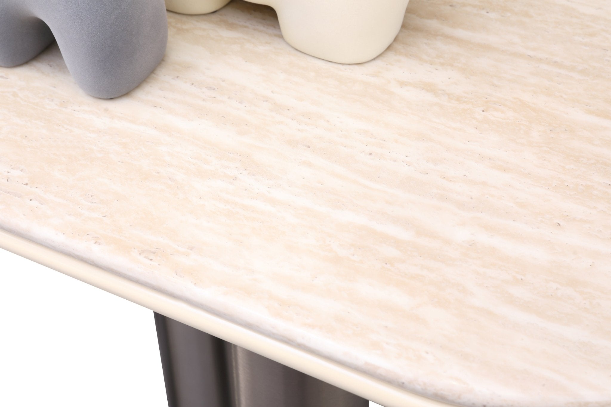 Luner Modern Golden Marble Top Stainless Steel Base Console Hallway Table - Quality Rugs and Furniture