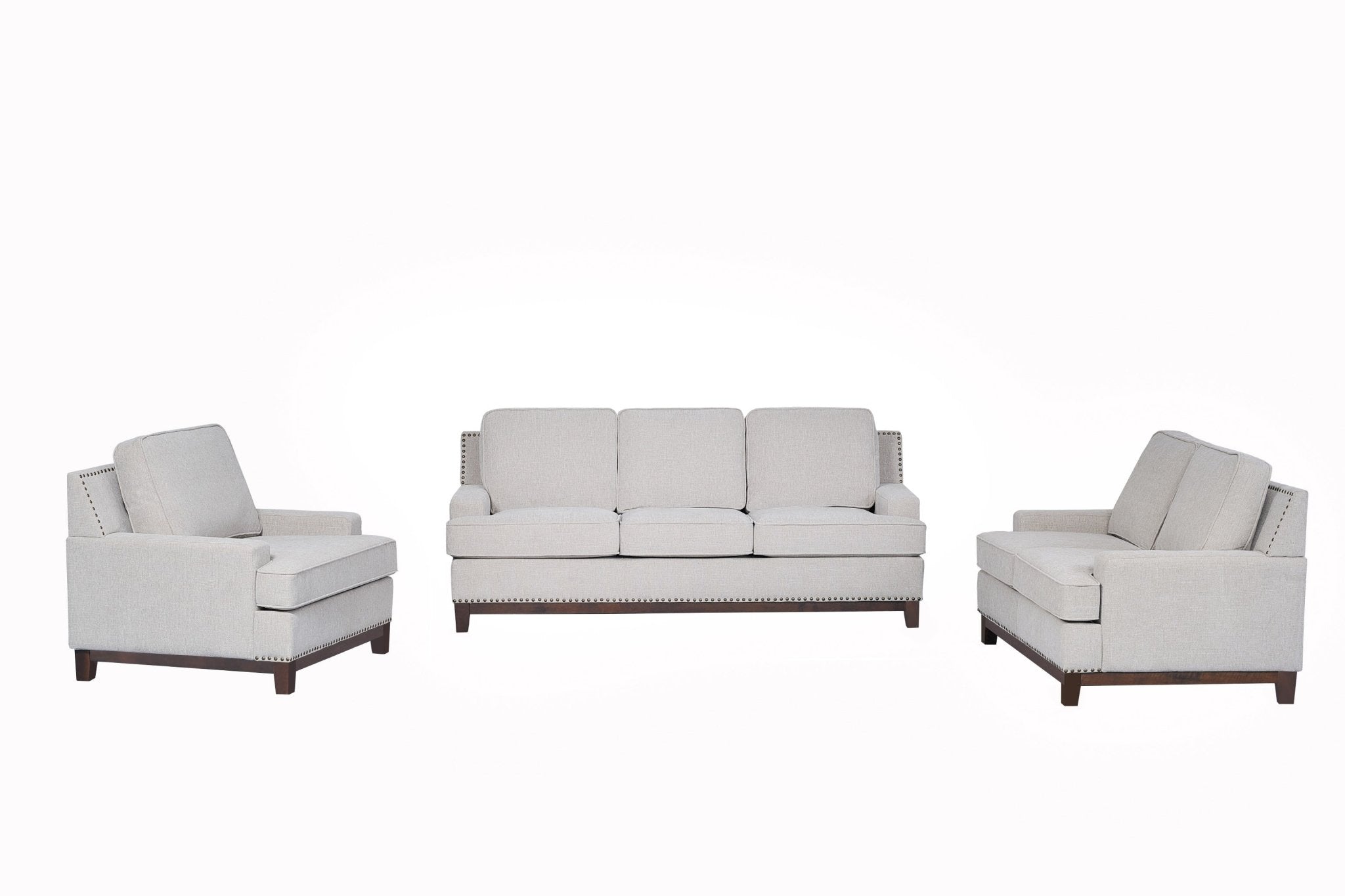 Maddison Fabric Modern Sofa Set Beige - Quality Rugs and Furniture
