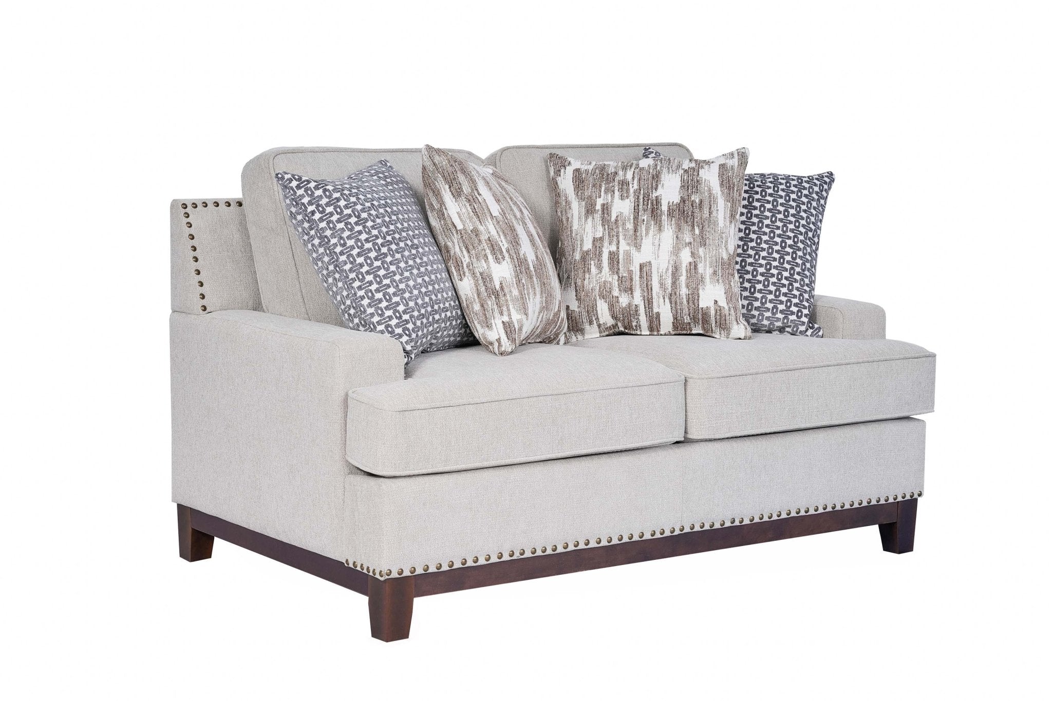 Maddison Fabric Modern Sofa Set Beige - Quality Rugs and Furniture