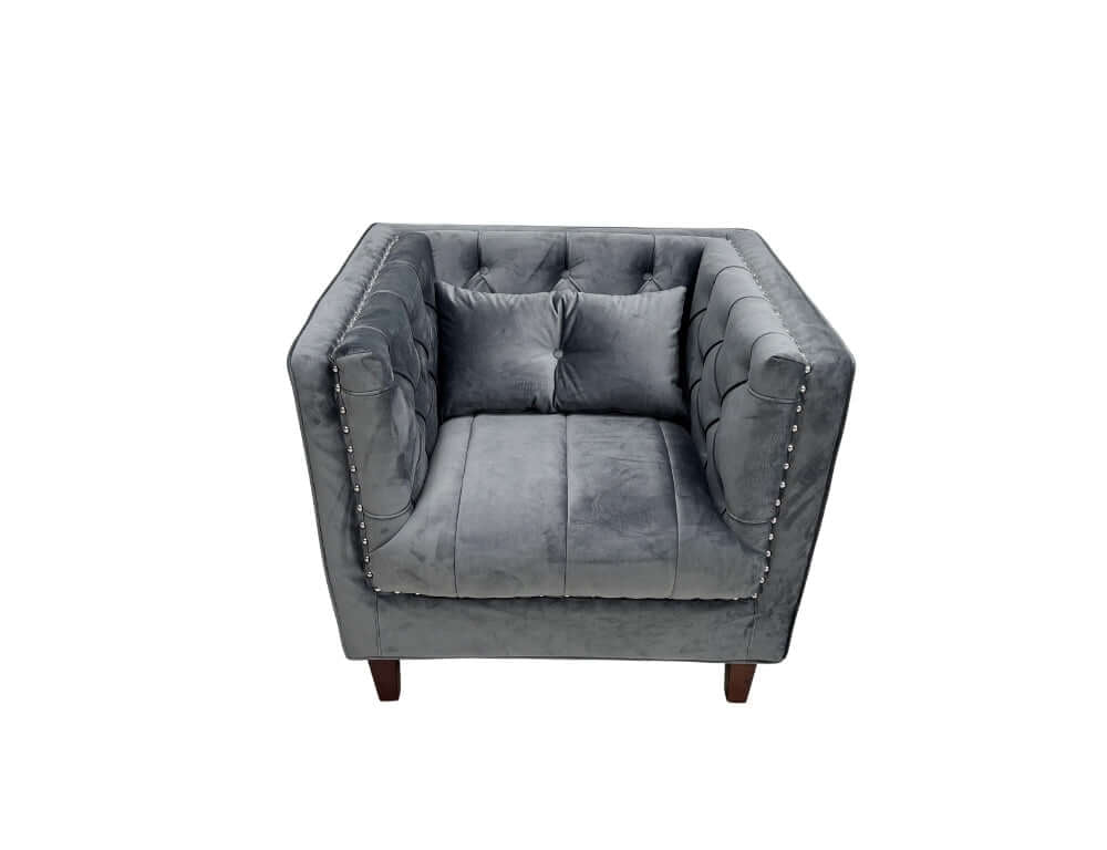 Mario Fabric Modern Sofa Set Grey - Quality Rugs and Furniture