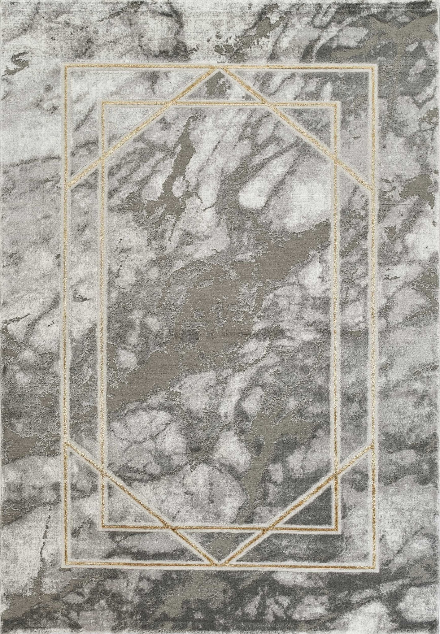 Marmaris D387A Modern Area Rug L.Grey V.Gold - Quality Rugs and Furniture