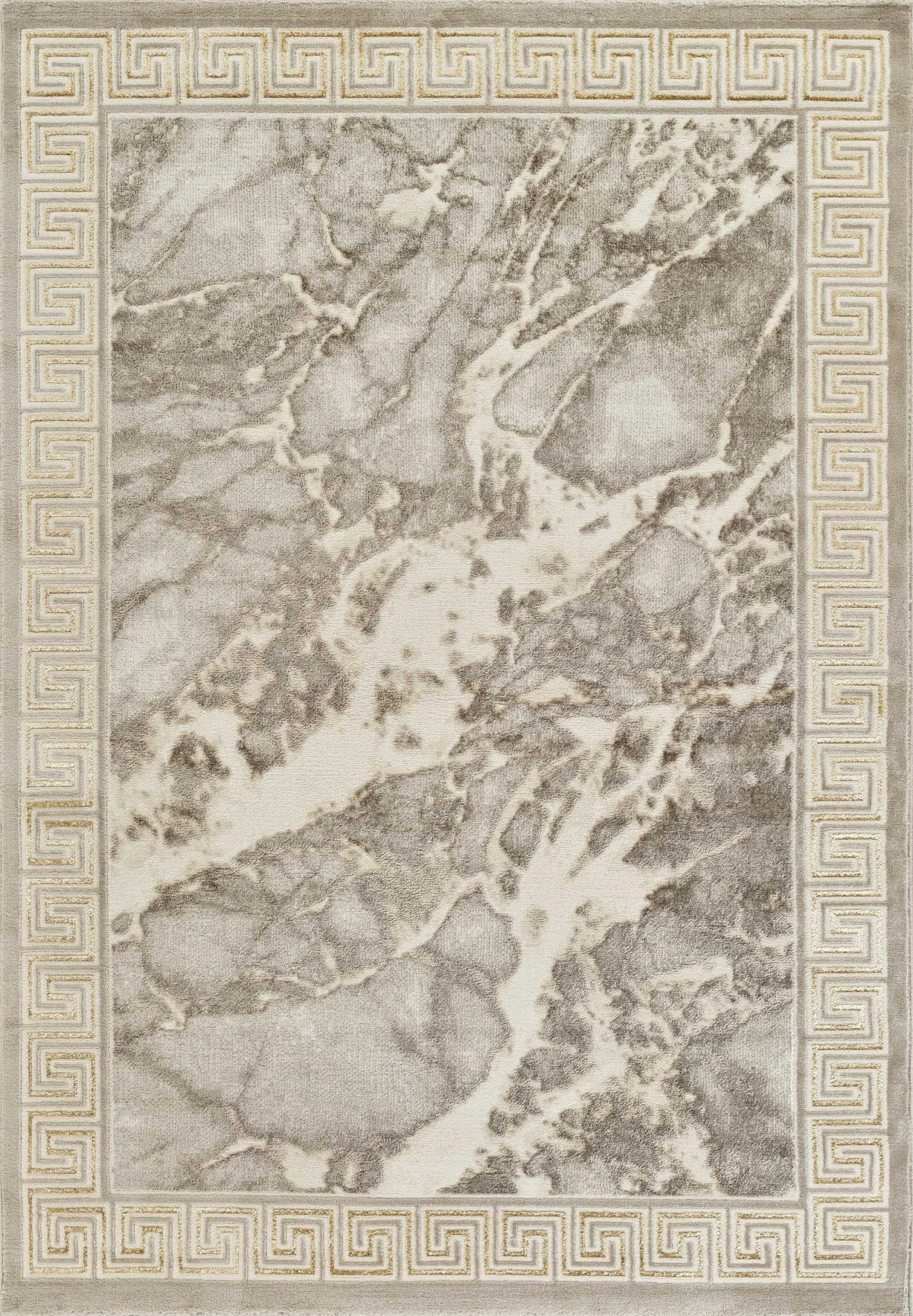Marmaris D634A Modern Area Rug Cream V.Gold - Quality Rugs and Furniture