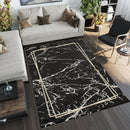 Marmaris E528A Modern Area Rug Black V.Gold - Quality Rugs and Furniture