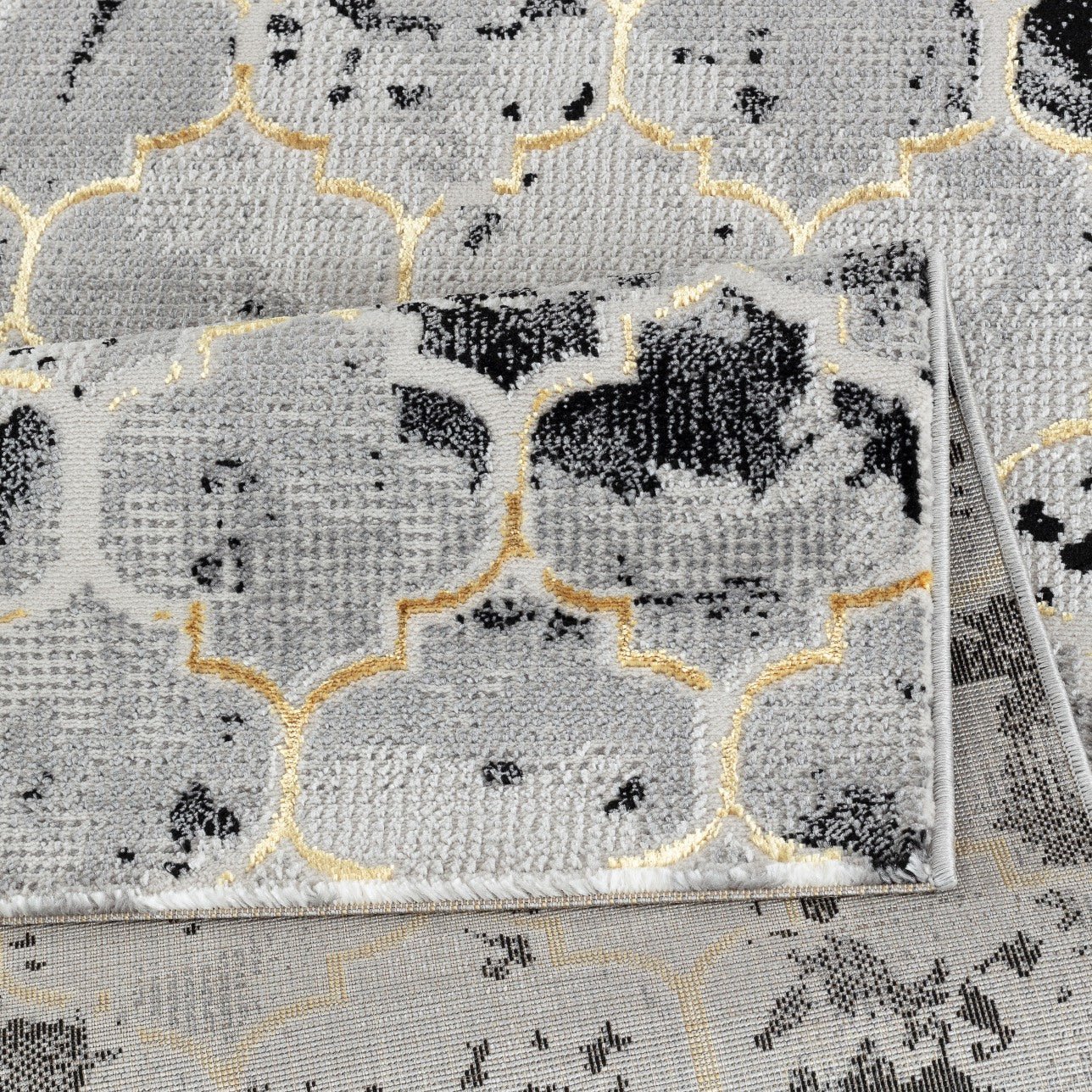 Marmaris E540A Modern Area Rug D.Grey V.Gold - Quality Rugs and Furniture