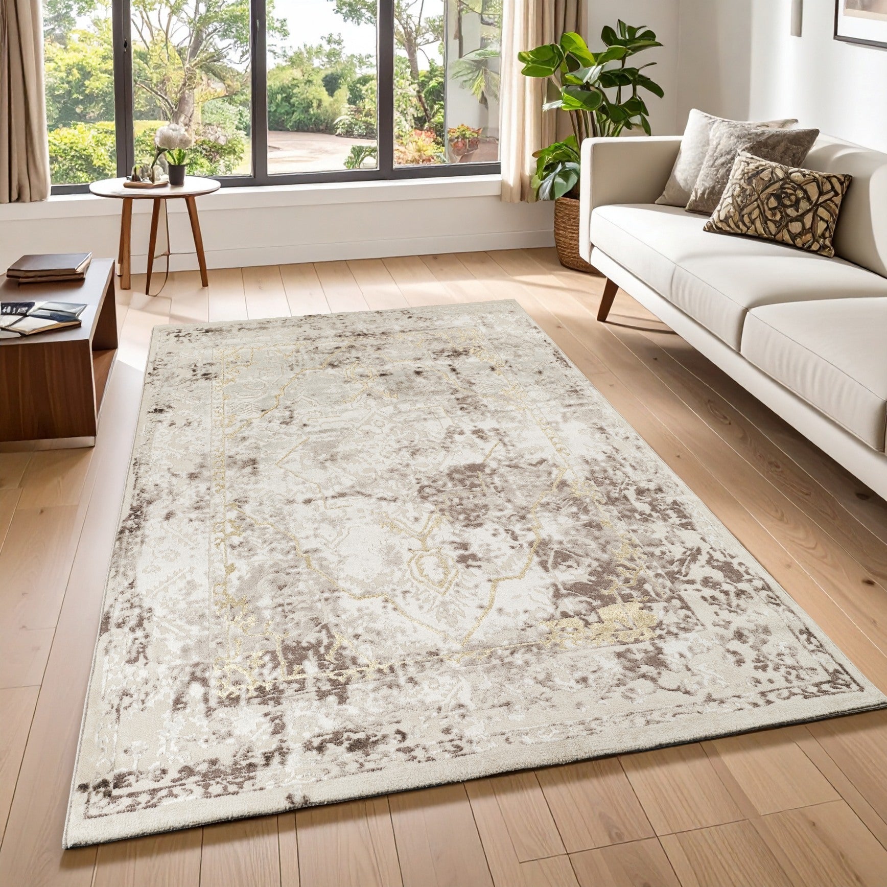 Marmaris T044A Modern Area Rug Cream Beige - Quality Rugs and Furniture