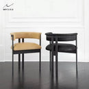 Marri Leather Dining Chair Beige Gold - Quality Rugs and Furniture