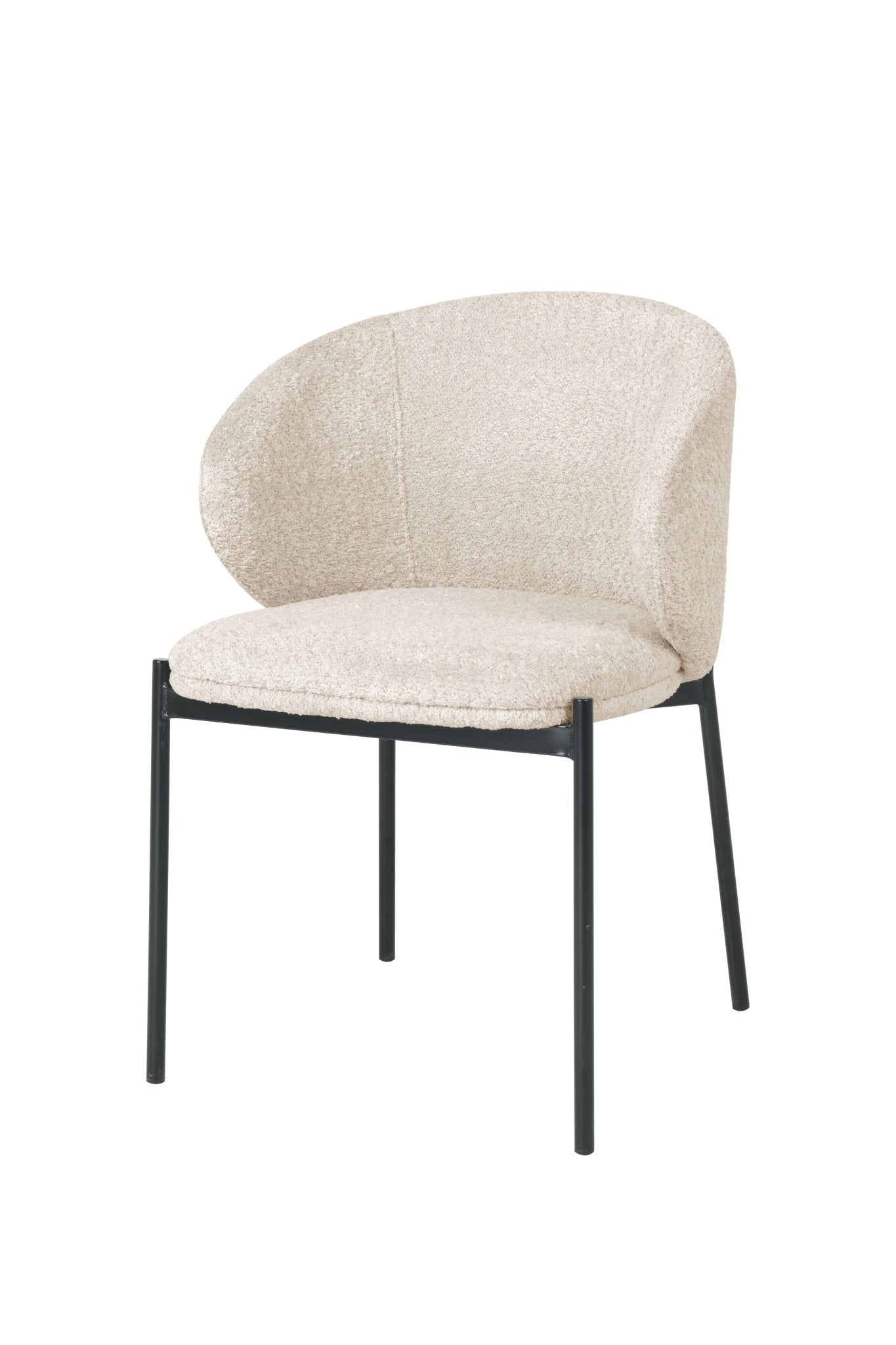 Mars Fabric Modern Upholstered Design Dining Chair Beige - Quality Rugs and Furniture