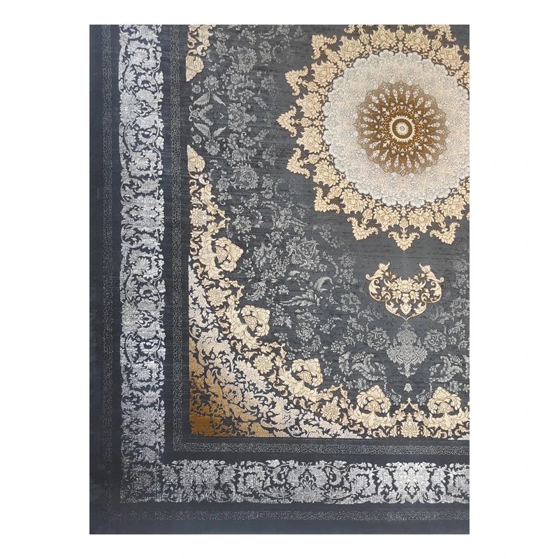 Mash 723505 Traditional Persian Area Rug Coal - Quality Rugs and Furniture