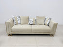 Medusa Modern Velvet Sofa Set Beige - Quality Rugs and Furniture