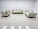 Medusa Modern Velvet Sofa Set Beige - Quality Rugs and Furniture