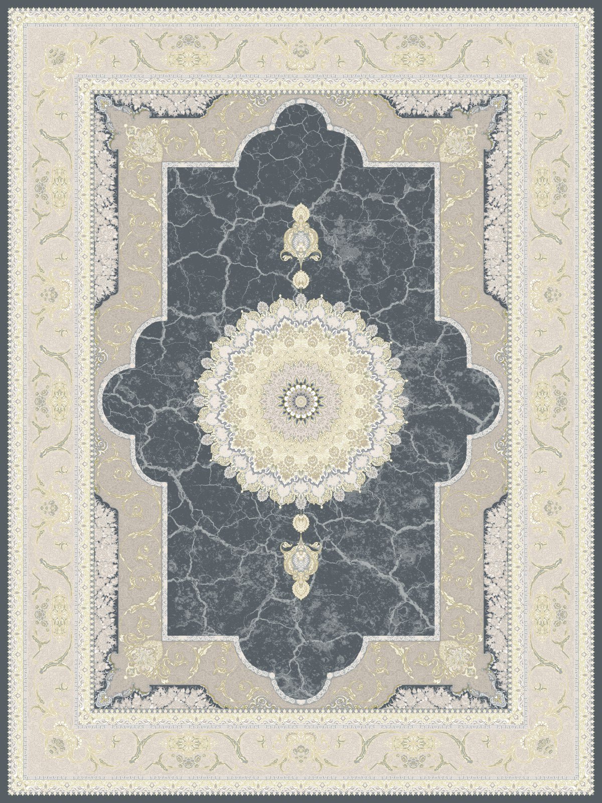Nasim Traditional Persian Area Rug Smoky - Quality Rugs and Furniture