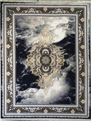 Negin Taban 12087 Dolphin Blue Traditional Persian Rug - Quality Rugs and Furniture