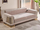 Nevada Luxury Velvet Sofa Set Cream - Quality Rugs and Furniture