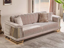 Nevada Luxury Velvet Sofa Set Cream - Quality Rugs and Furniture