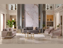 Nevada Luxury Velvet Sofa Set Cream - Quality Rugs and Furniture