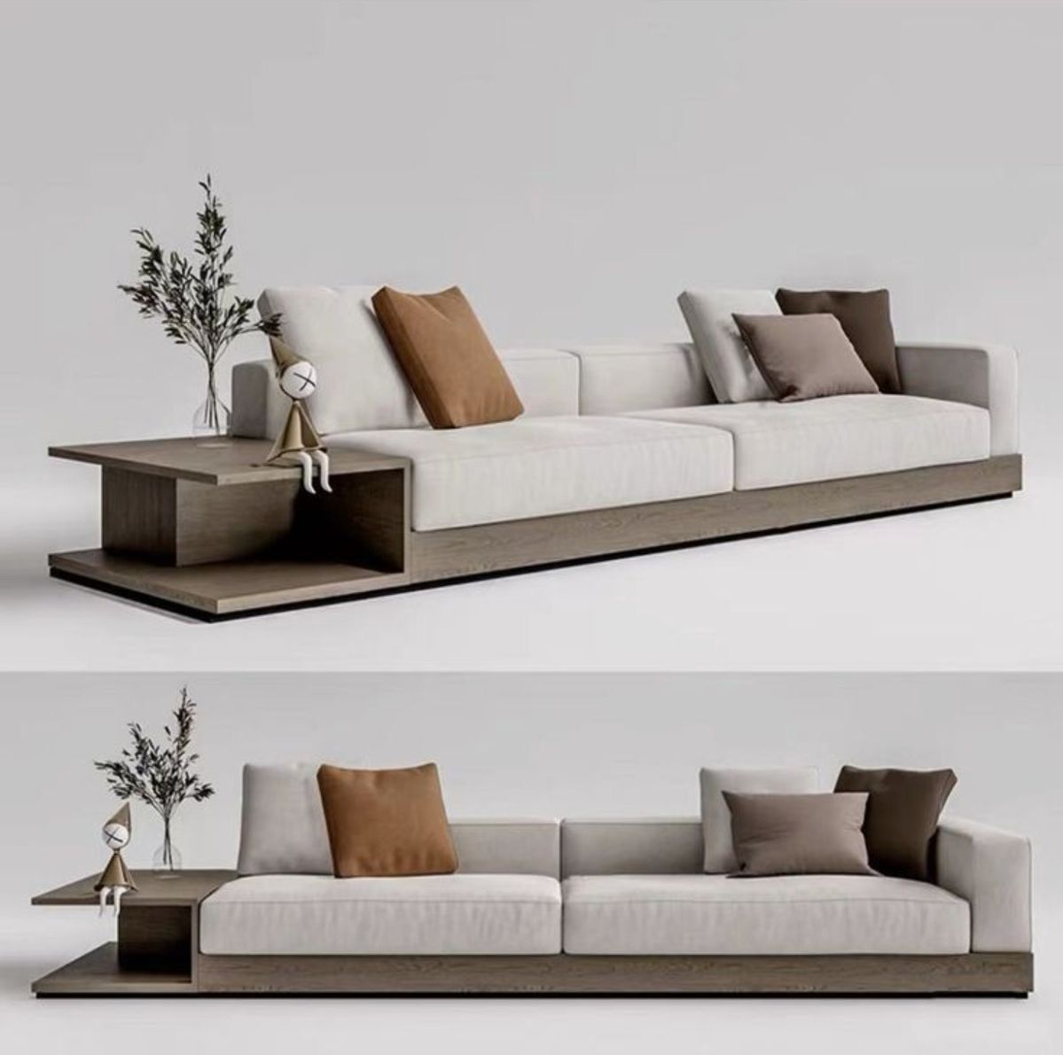 Noble Modern Fabric Barenia Leather Sofa Set Light Grey - Quality Rugs and Furniture
