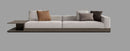 Noble Modern Fabric Barenia Leather Sofa Set Light Grey - Quality Rugs and Furniture