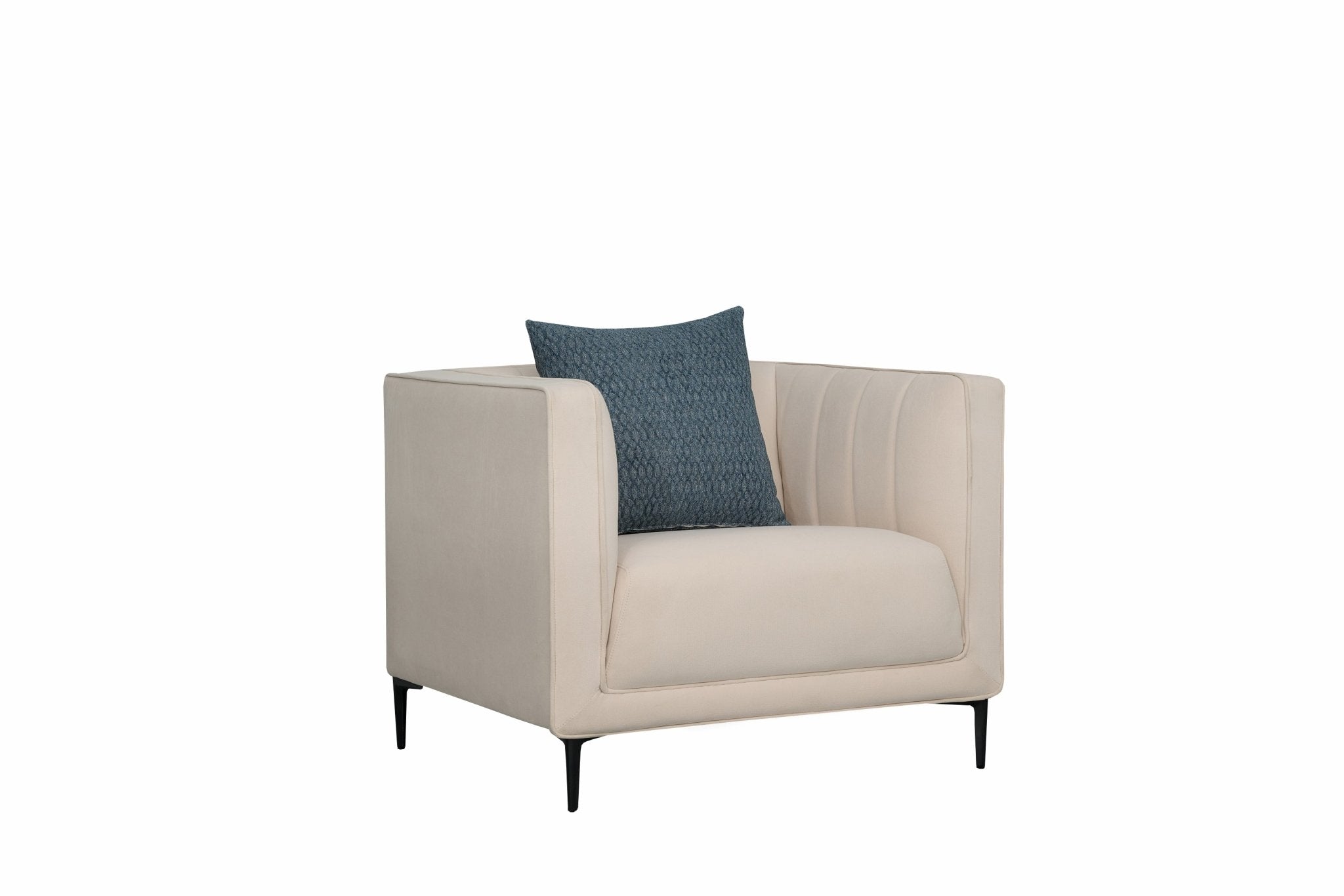 Noosa Fabric Modern Sofa Set Cream - Quality Rugs and Furniture