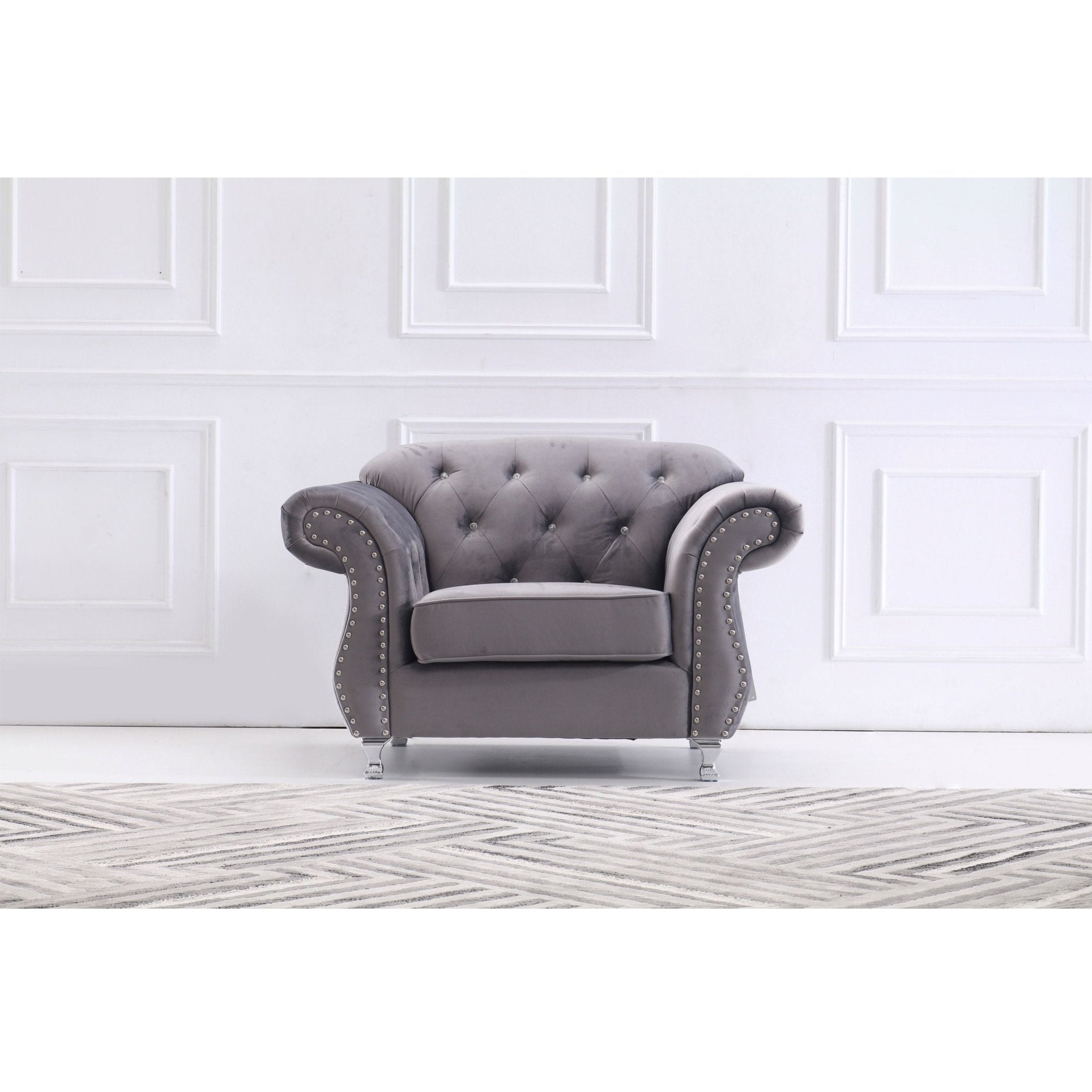 Novah Fabric Sofa Set Grey - Quality Rugs and Furniture