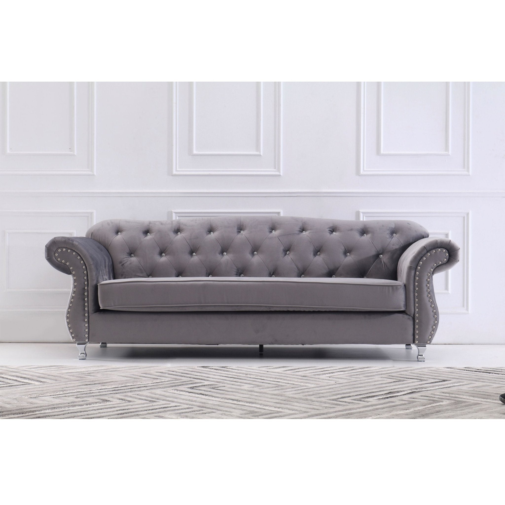 Novah Fabric Sofa Set Grey - Quality Rugs and Furniture