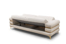 Odessa Modern Luxury Velvet Sofa Set Cream Gold - Quality Rugs and Furniture