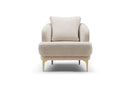 Odessa Modern Luxury Velvet Sofa Set Cream Gold - Quality Rugs and Furniture
