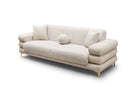 Odessa Modern Luxury Velvet Sofa Set Cream Gold - Quality Rugs and Furniture