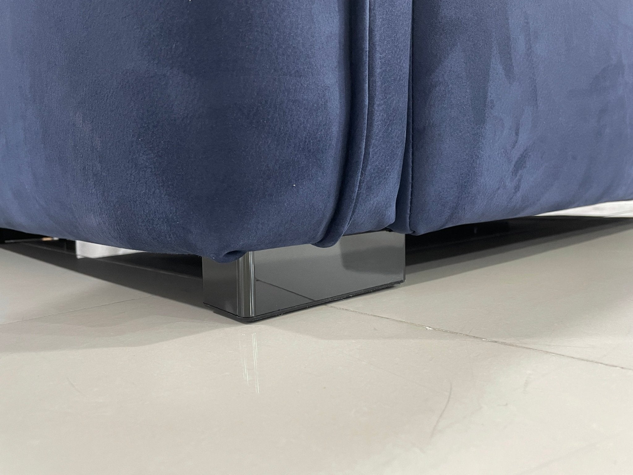 Paloma Modern Navy Nubuck Fabric Sofa SetSectional SofasQuality Rugs and Furniture