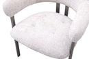 Plush Modern Dining Chair with Beige Fabric Grey Brushed Stainless Steel Base - Quality Rugs and Furniture