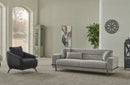 Prag Dark Grey Velvet Contemporary Sofa Set - Quality Rugs and Furniture