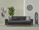Prag Dark Grey Velvet Contemporary Sofa Set - Quality Rugs and Furniture