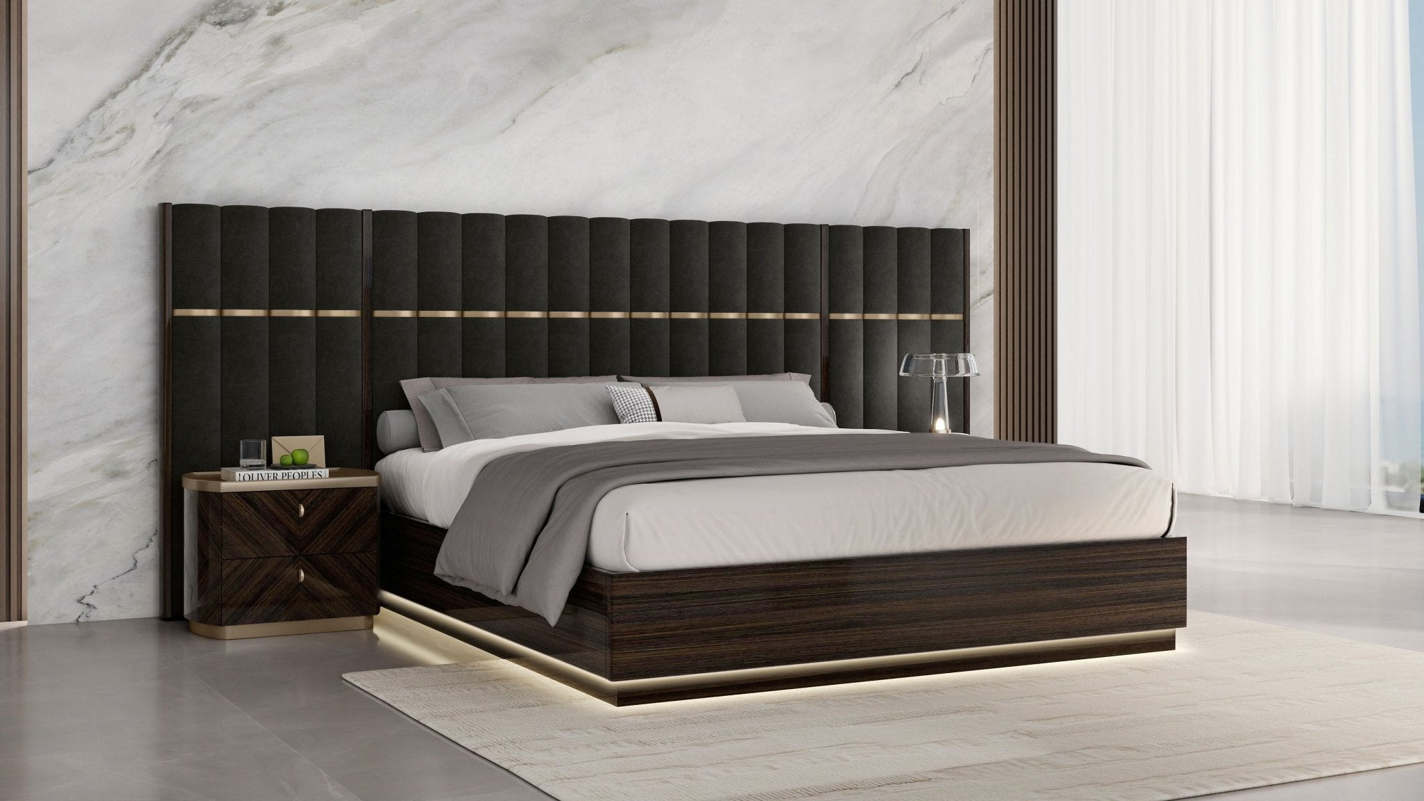 Prestige Modern Luxury Bedroom Suite Black Bed Set - Quality Rugs and Furniture
