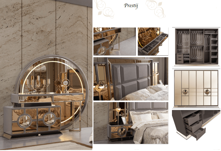 Prestij Art Deco Dresser Modern Mid Century - Quality Rugs and Furniture