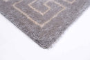 Puffy Style P100A Grey / Beige Modern Shaggy Area Rug - Quality Rugs and Furniture
